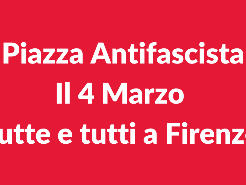 MANIFESTAZIONE ANTIFASCISTA 4 MARZO