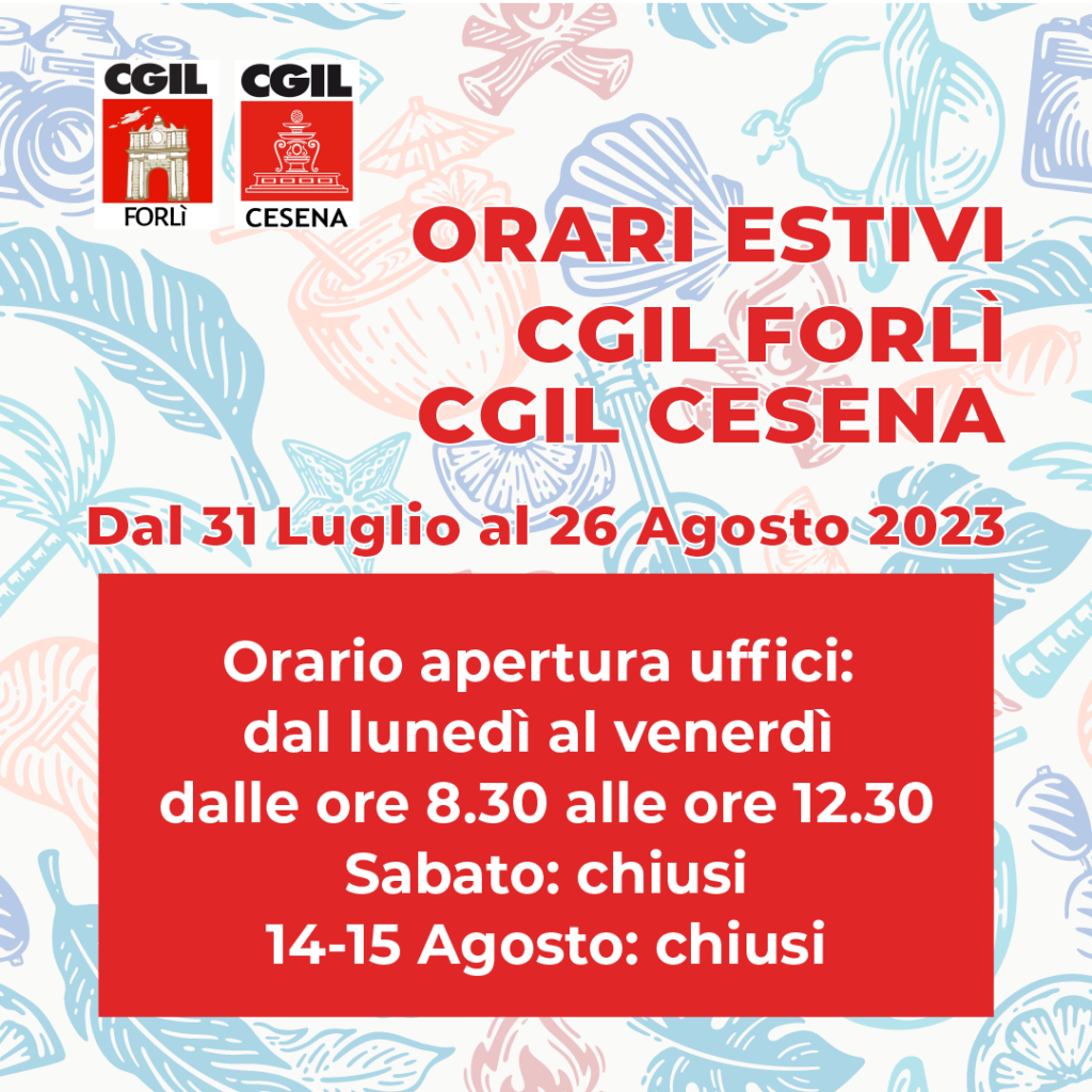 ORARI CDLT CGIL FORLì 2023 