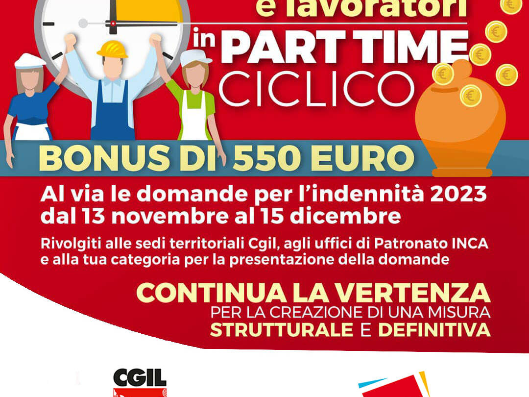 bonus 550 euro - part time ciclico