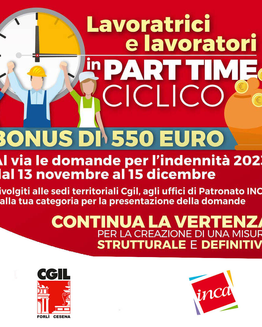 bonus 550 euro - part time ciclico