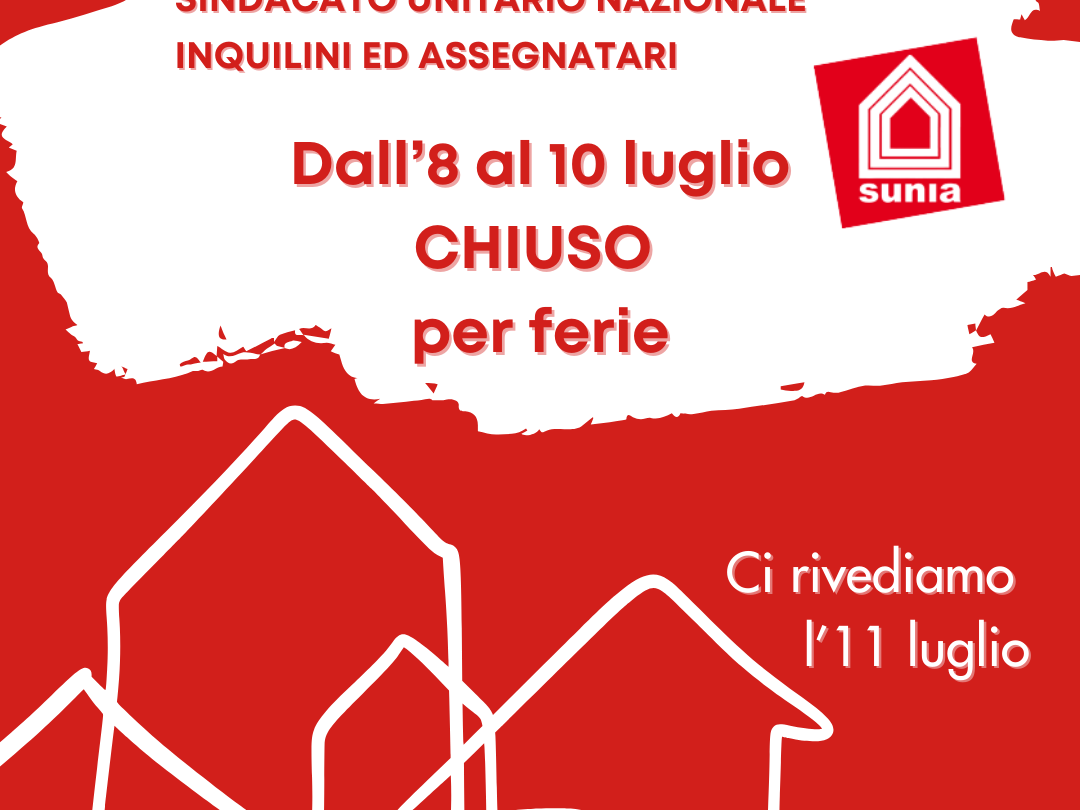 Uffici Sunia Forlì-Cesena chiusi dall’8 al 10 luglio